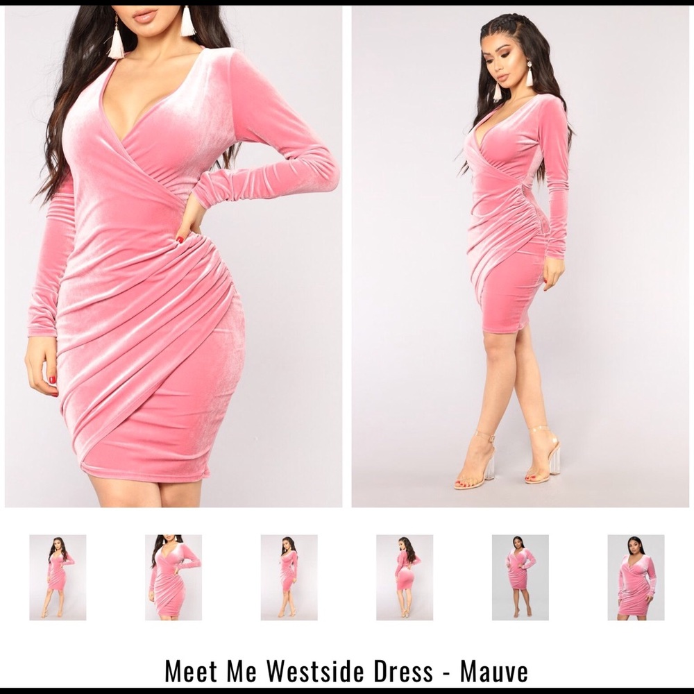 Long Sleeve Mauve Fashion Nova Dress